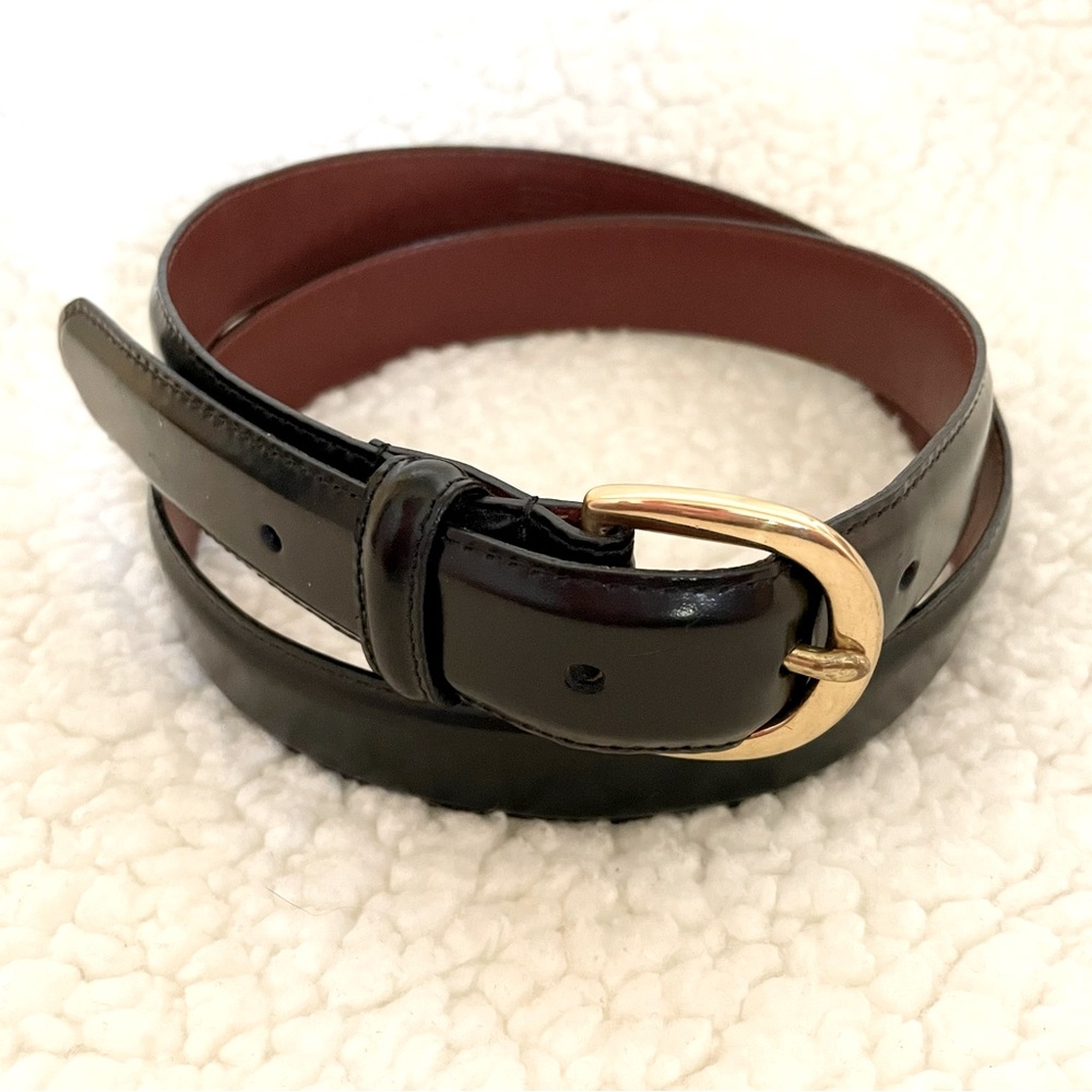 Coach Black Leather Belt